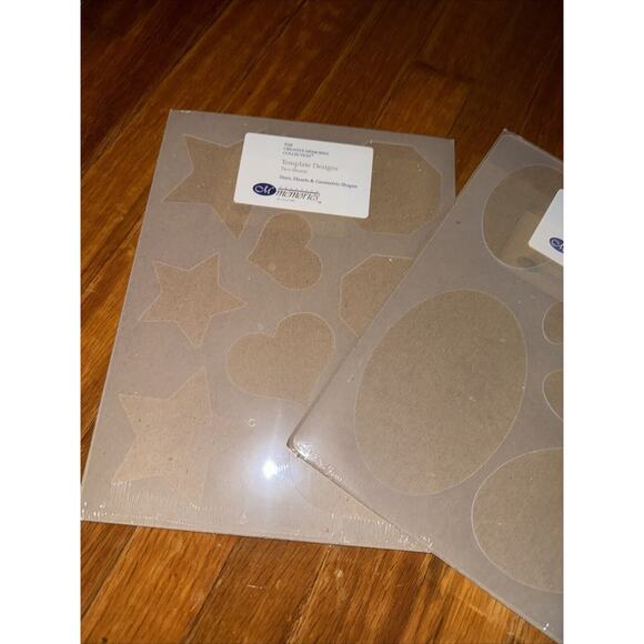 2 Creative Memories Template Designs Stars Hearts Geometric Shapes Ovals Circles - Picture 3 of 7